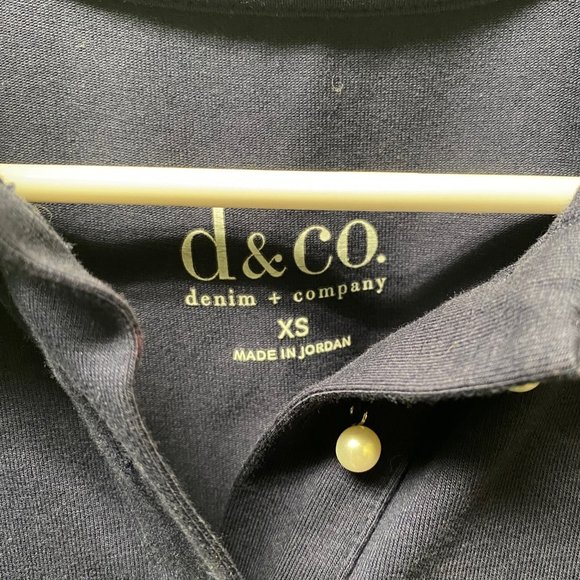 Denim & Co Navy Blue Polo Dress, XS, Pre-owned - Picture 5 of 6